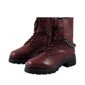 NEW BOTTERO women's napoli combat boot in wine leather